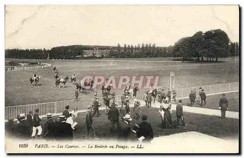 Ansichtskarte AK Cheval Equitation Hippisme Paris Les courses La rentree au pesage