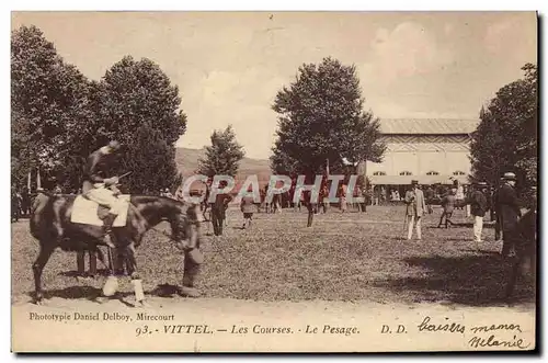 Cartes postales Cheval Equitation Hippisme Vittel Les courses Le pesahge