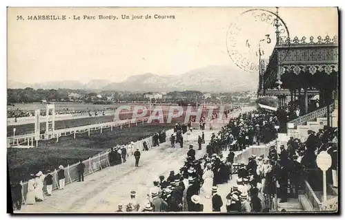 Cartes postales Cheval Equitation Hippisme Marseille Le parc Borely Un jour de courses