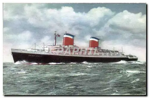 Cartes postales Bateau Paquebot SS United States