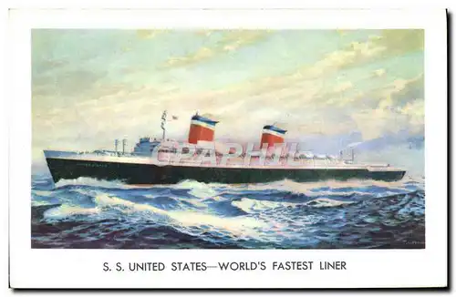 Ansichtskarte AK Bateau Paquebot SS United States