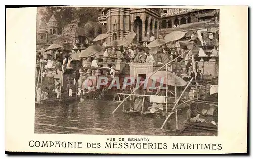 Ansichtskarte AK Bateau Paquebot Compagnie des Messageries Maritimes Vue de Benares Inde