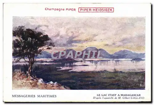 Cartes postales Bateau Paquebot Compagnie des Messageries Maritimes Le lac Itasy a Madagascar