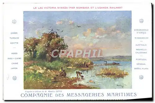 Ansichtskarte AK Bateau Paquebot Compagnie des Messageries Maritimes Le lac Victoria Nyanza Par Mombasa et l&#39U