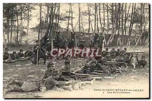 Ansichtskarte AK Militaria Camp de Medard en Jalles les mitrailleuses