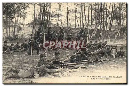 Cartes postales Militaria Camp de Medard en Jalles les mitrailleuses