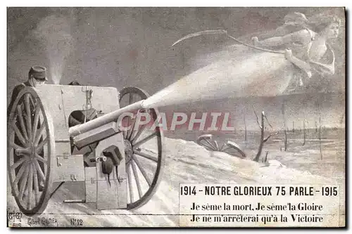 Cartes postales Militaria Notre glorieux 75 parle Ange Mort