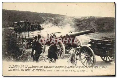 Cartes postales Militaria Canons