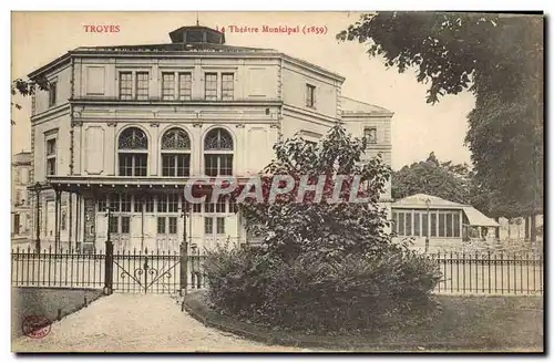 Cartes postales Theatre municipal Troyes