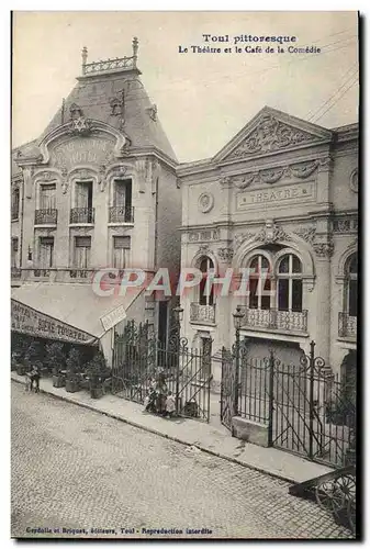 Ansichtskarte AK Toul Le Theatre et le cafe de la Comedie Biere Tourtel