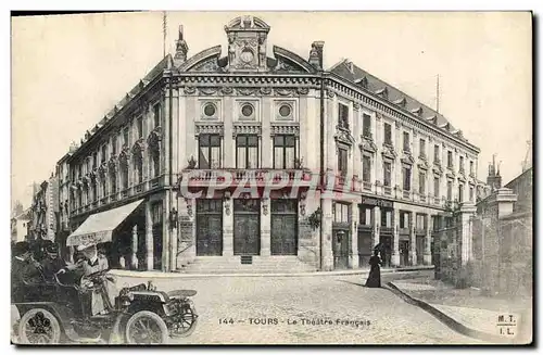 Cartes postales Tours Theatre francais Automobile