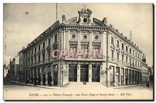 Cartes postales Tours Theatre francais Rues Victor Hugo et George Sand