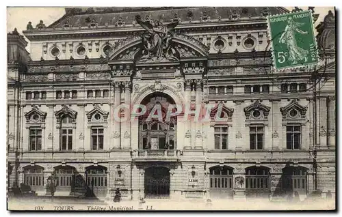 Cartes postales Theatre municipal Tours