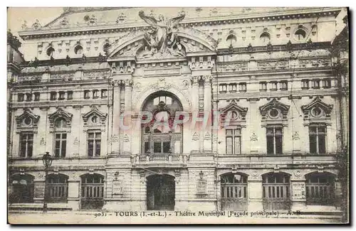 Cartes postales Theatre municipal Tours