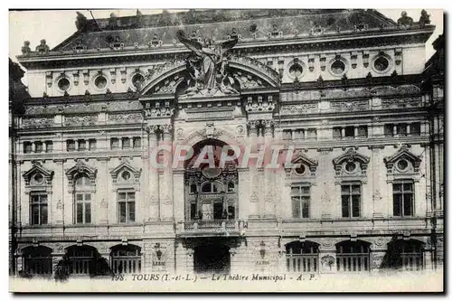 Cartes postales Theatre municipal Tours