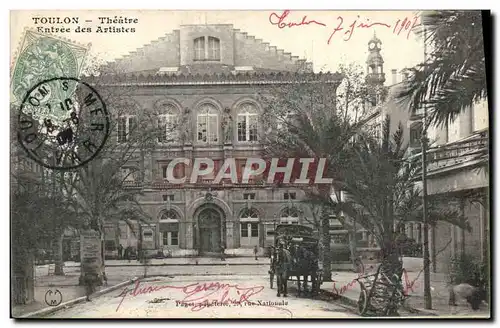 Cartes postales Toulon Theatre Entree des artistes