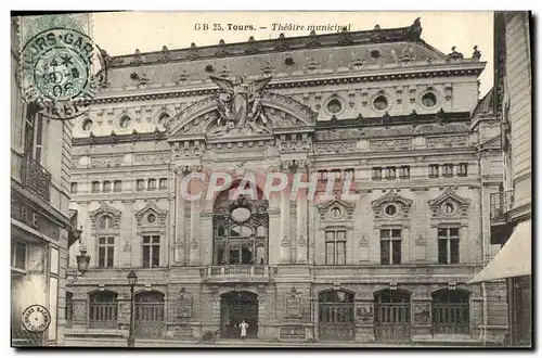 Cartes postales Theatre municipal Tours
