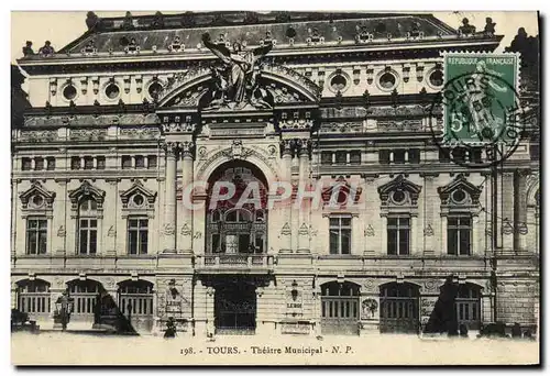 Cartes postales Theatre municipal Tours