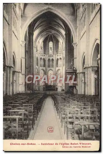 Cartes postales Chalon Sur Saone Interieur De I&#39Eglise Saint Vincent