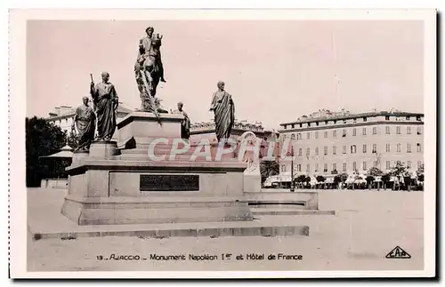 Cartes postales moderne Ajaccio Monument Napoleon 1er et Hotel de France