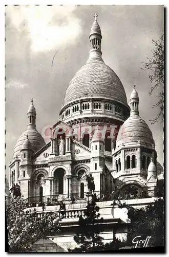 Moderne Karte Paris La Basilique Du Sacre Coeur de Montmartre