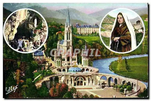 Cartes postales moderne Lourdes La Basilique Ste Bernadette