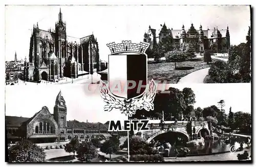 Cartes postales moderne Metz Cathedrale Palais du gouverneur Gare Esplanade