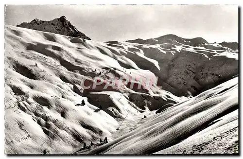 Cartes postales moderne Les Contamines L&#39Aiguille De Roselette Les champs de neige du nouveau teleski des tetes grill