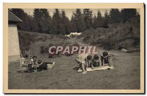 Cartes postales Scout Scoutisme Jamboree Veille d&#39excursion Lecture de carte