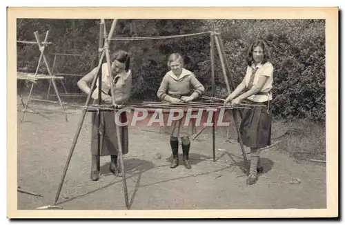 Cartes postales Scout Scoutisme Jamboree Construction d&#39un vaisselier