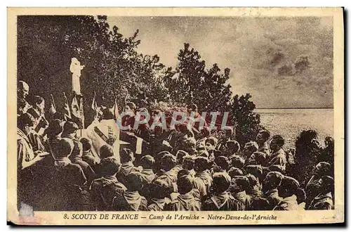 Cartes postales Scout Scoutisme Jamboree Scouts de France Camp de l&#39Arneche Notre dame de l&#39Arneche