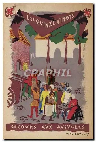 Cartes postales Secours aux aveugle