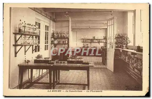 Cartes postales La Guiche Le sanatorium la pharmacie