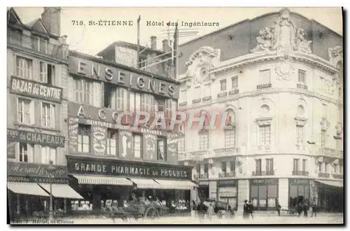 Cartes postales St Etienne Hotel des ingenieurs Pharmacie du progres