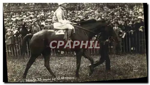 Ansichtskarte AK Cheval Equitation Hippisme Heros XII monte par G Mitchell