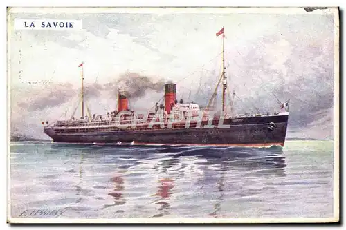 Cartes postales Bateau Paquebot La Savoie