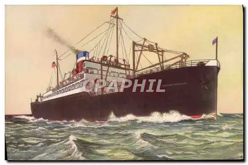 Cartes postales Bateau Paquebot American Merchant lines