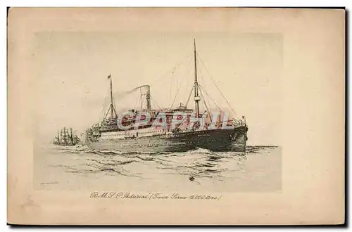 Cartes postales Bateau Paquebot Asturias