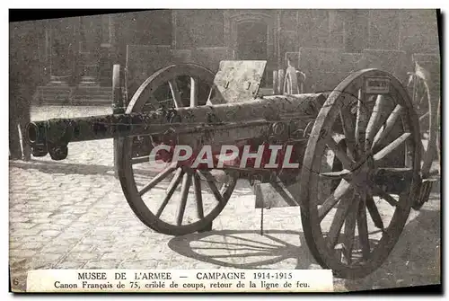 Ansichtskarte AK Militaria Paris Musee de l&#39armee Canon francais de 75