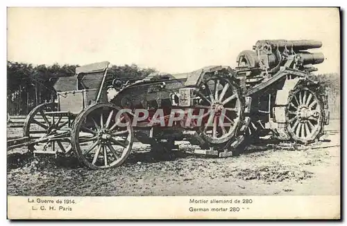 Cartes postales Militaria Artillerie lourde allemande Un mortier de 280