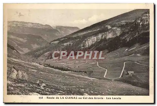 Cartes postales Route de La Clusaz au Col des Aravis Les lacets