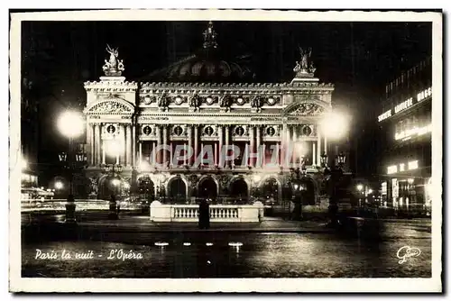 Cartes postales moderne Paris la nuit L&#39Opera