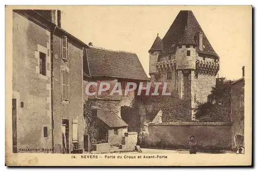 Cartes postales Nevers Porte du Croux et Avant Porte