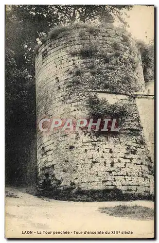 Cartes postales Laon La Tour Penchee Tour d&#39enceinte du 13eme