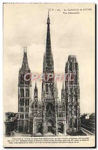 Cartes postales La Cathedrale de Rouen Vue d&#39ensemble