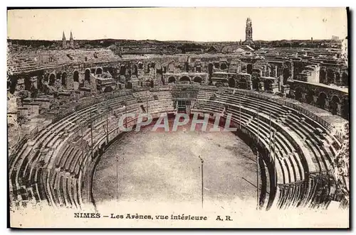 Cartes postales Nimes Les Arenes Vue Interieure