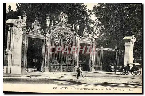 Cartes postales Lyon Porte Monumentale du Parc de la Tete d&#39Or