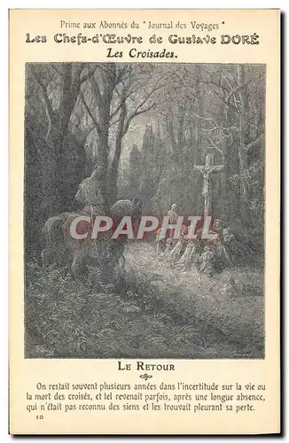 Cartes postales Chefs d&#39oeuvre de Gustave Dore Les croisades Le retour