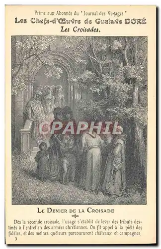 Cartes postales Chefs d&#39oeuvre de Gustave Dore Les croisades Le denier de la croisade