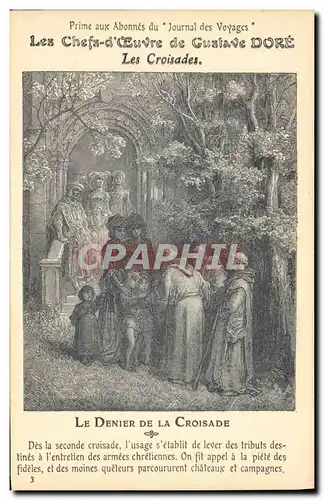 Cartes postales Chefs d'oeuvre de Gustave Dore Les croisades Le denier de la croisade